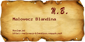 Malovecz Blandina névjegykártya